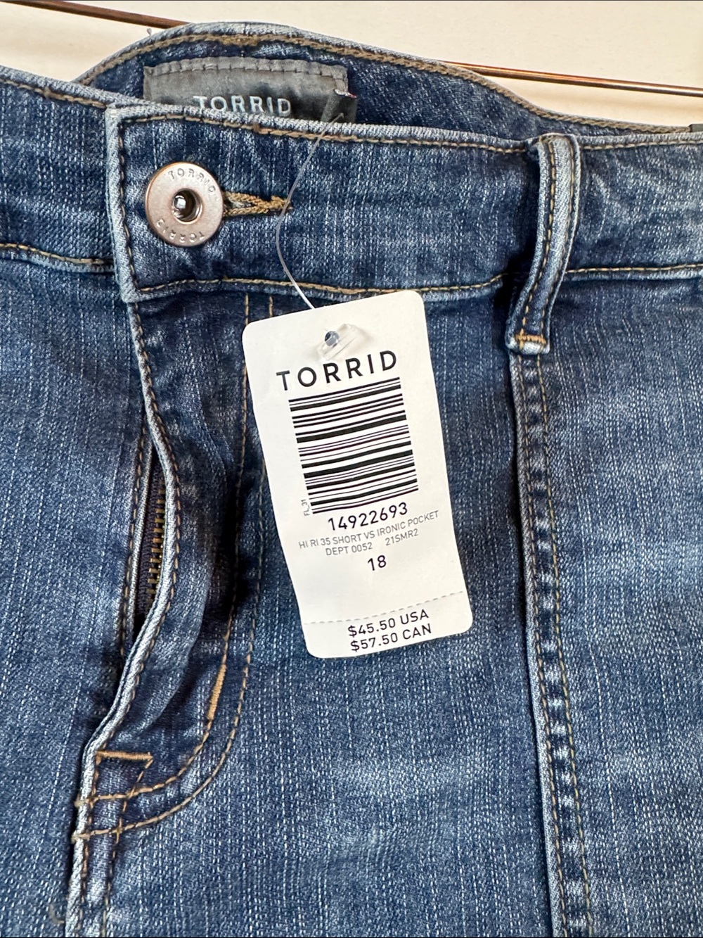 Torrid Hi Rise Jean Shorts Women’s 18 NWT - Picture 5 of 5